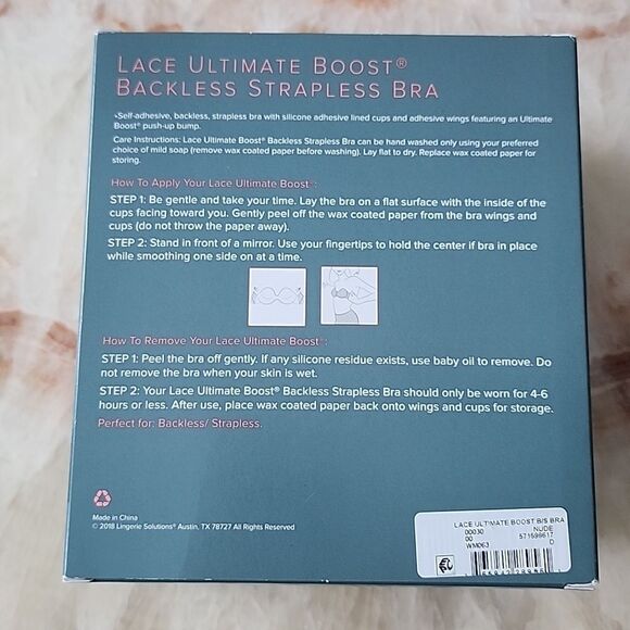 LINGERIE SOLUTIONS Lace Ultimate Boost Backless Strapless Bra - Picture 4 of 16